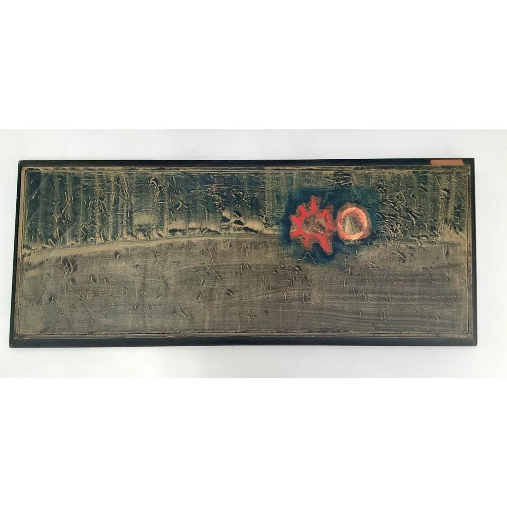 1960s Abstract MCM Art All City Outdoor Art Festival MCM 39”x 15” signed Clutie